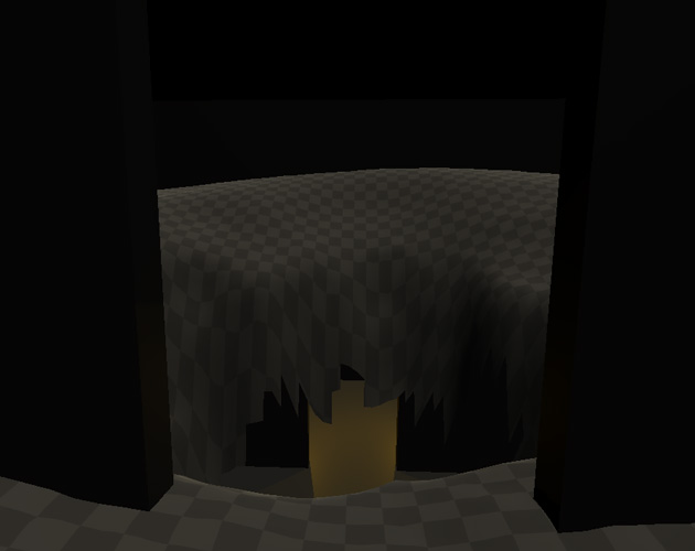 The enterence to the next level is a huge and uneasy looking sight. Down this hole there is no way back up and you are stuck in the next area.