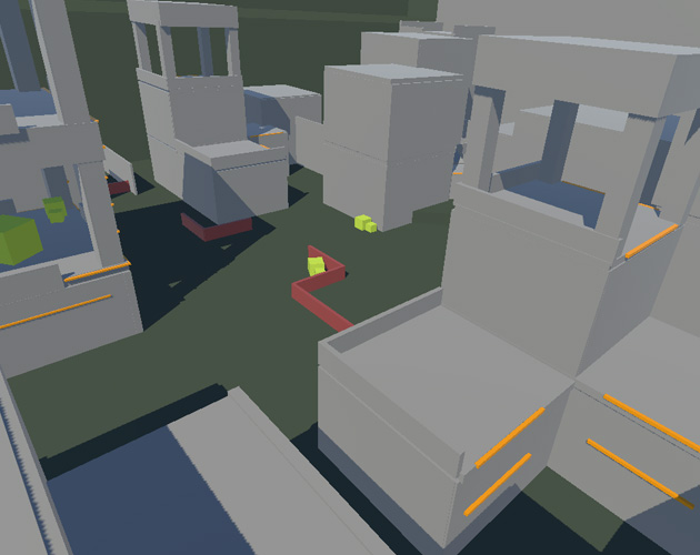 Many different side towers and barricades allow players to take cover and shoot with a proper combat system in place.